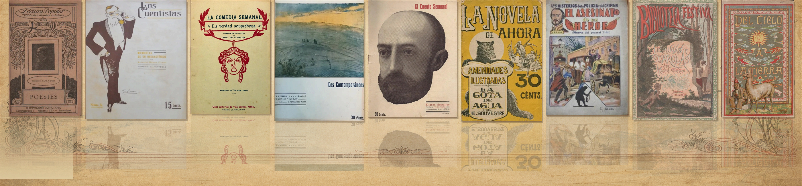 Collage de portadas publicadas entre 1900 y 1909