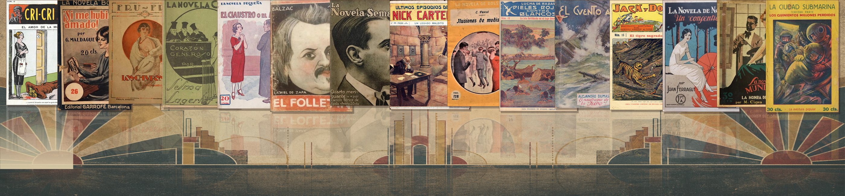 Collage de portadas publicadas entre 1920 y 1929