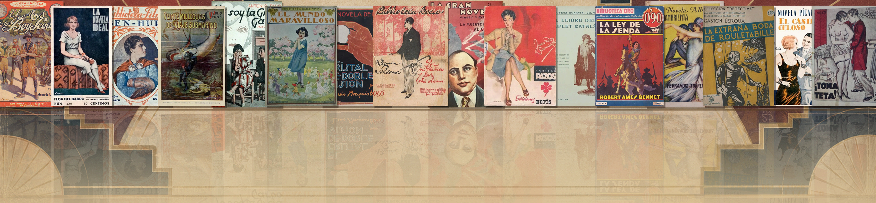 Collage de portadas publicadas entre 1930 y 1939