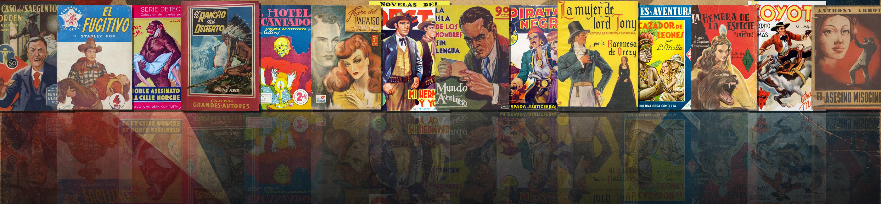 Collage de portadas publicadas entre 1940 y 1949