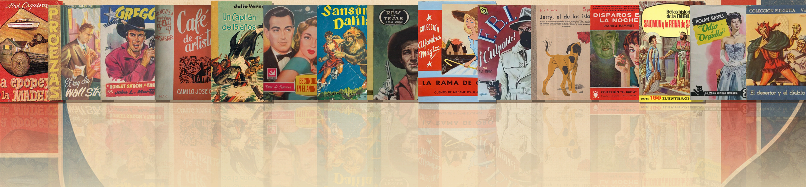 Collage de portadas publicadas entre 1950 y 1959