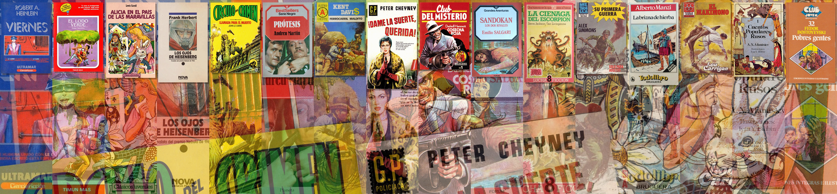 Collage de portadas publicadas entre 1980 y 1989
