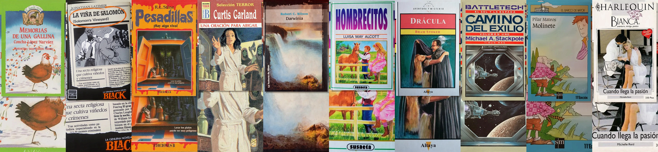 Collage de portadas publicadas entre 1990 y 2000