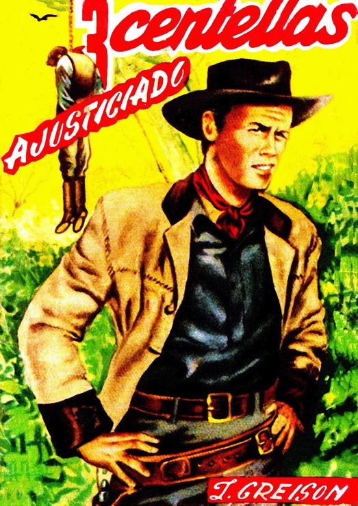 Portada del libro 'Ajusticiado', publicado por Ediciones Safari en 1954 dentro de la colección 3 Centellas