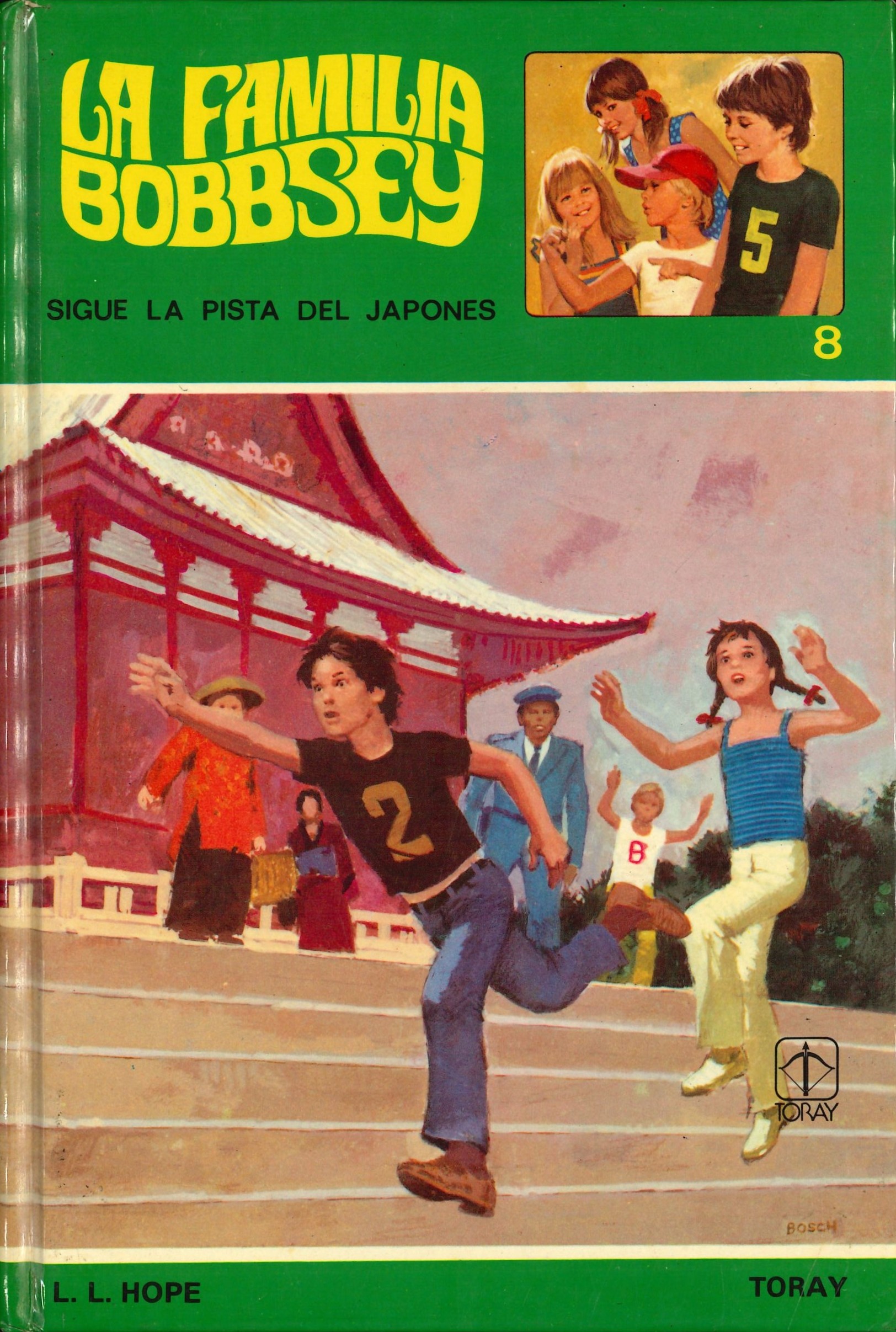 Portada de La familia Bobbsey sigue la pista del japonés