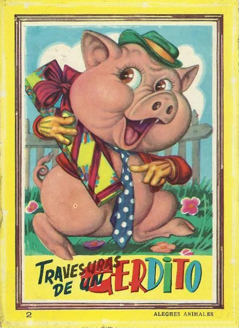 Portada de Travesuras de un cerdito / La granja Kikirikí
