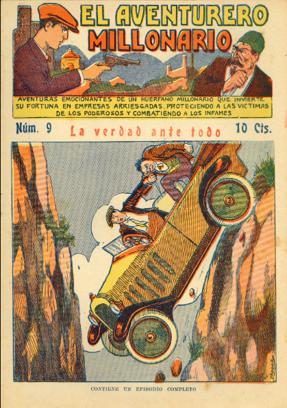 Portada del número 9 de la colección "El aventurero millonario"
